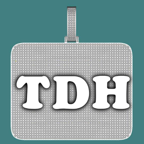 CUSTOM LETTER NECKLACE 3D BIG SQUARE