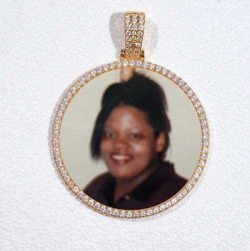 MEDIUM 3D CIRCLE CUSTOM PICTURE PENDANT