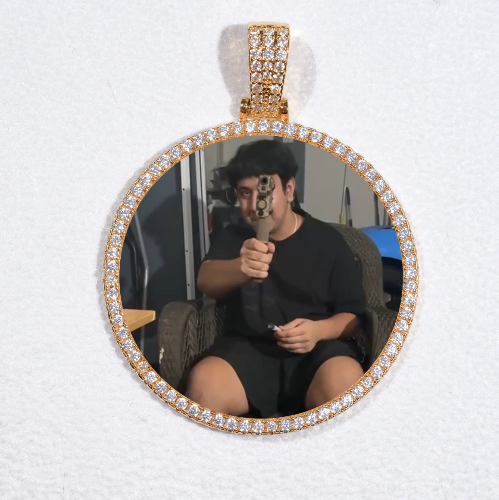 MEDIUM 3D CIRCLE CUSTOM PICTURE PENDANT
