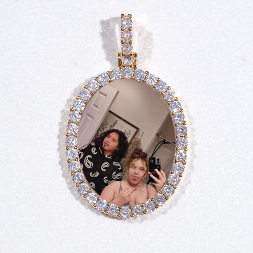 3D Oval Custom Picture Pendant