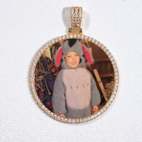 MEDIUM 3D CIRCLE CUSTOM PICTURE PENDANT