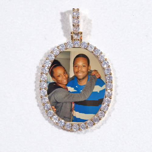 3D Oval Custom Picture Pendant
