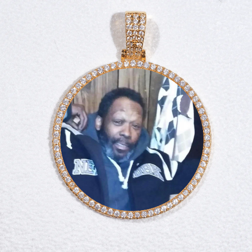 MEDIUM 3D CIRCLE CUSTOM PICTURE PENDANT