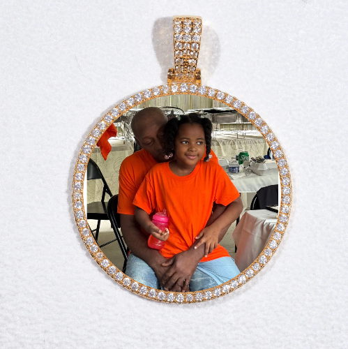 MEDIUM 3D CIRCLE CUSTOM PICTURE PENDANT