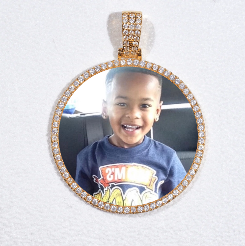 MEDIUM 3D CIRCLE CUSTOM PICTURE PENDANT