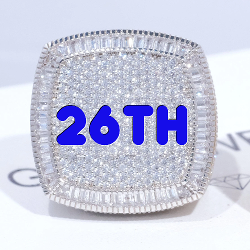 CUSTOM LETTER 3D ICED RING