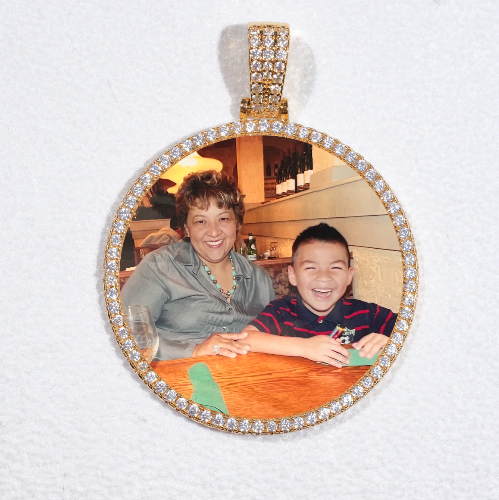 MEDIUM 3D CIRCLE CUSTOM PICTURE PENDANT