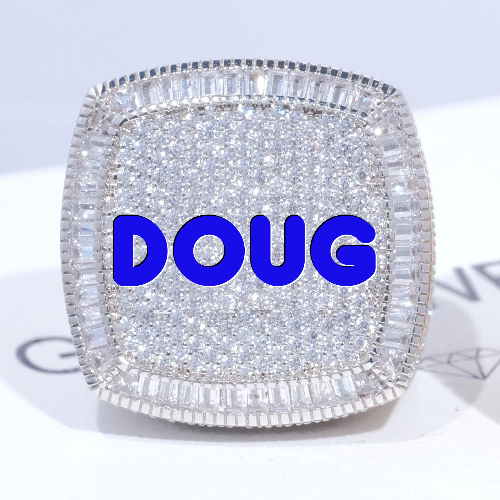 CUSTOM LETTER 3D ICED RING
