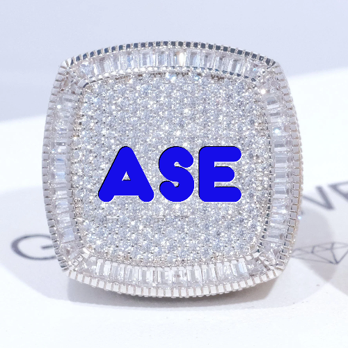 CUSTOM LETTER 3D ICED RING