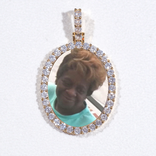 3D Oval Custom Picture Pendant