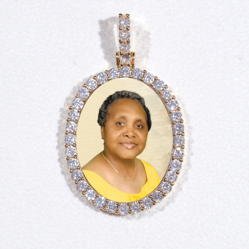 3D Oval Custom Picture Pendant