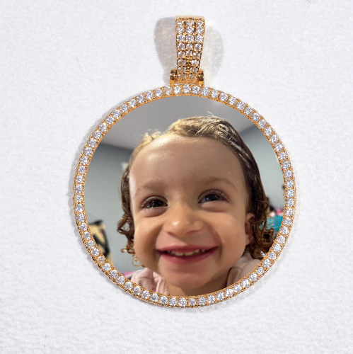 MEDIUM 3D CIRCLE CUSTOM PICTURE PENDANT