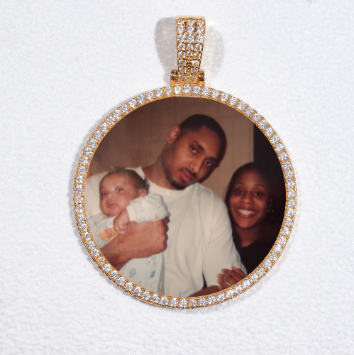 MEDIUM 3D CIRCLE CUSTOM PICTURE PENDANT