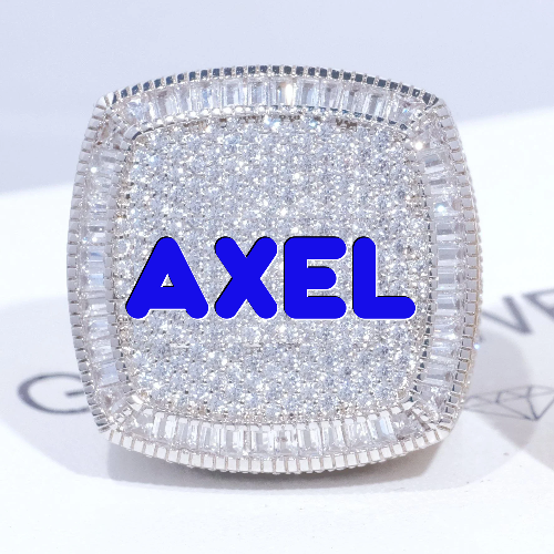 CUSTOM LETTER 3D ICED RING