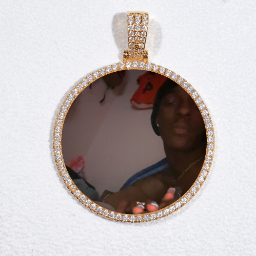 MEDIUM 3D CIRCLE CUSTOM PICTURE PENDANT