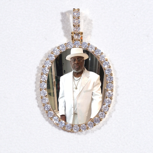 3D Oval Custom Picture Pendant