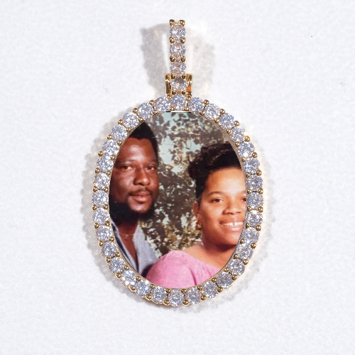 3D Oval Custom Picture Pendant