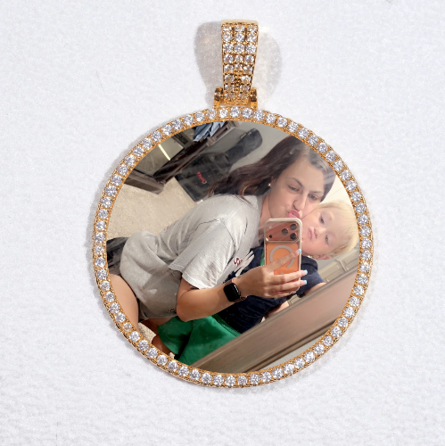MEDIUM 3D CIRCLE CUSTOM PICTURE PENDANT