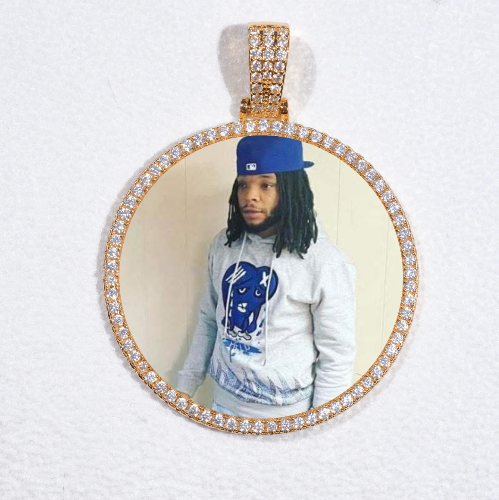 MEDIUM 3D CIRCLE CUSTOM PICTURE PENDANT