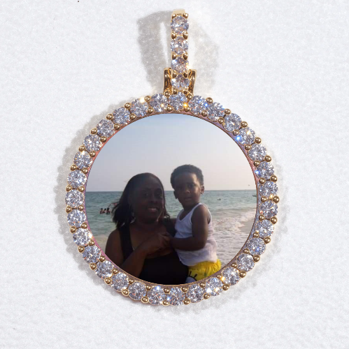 3D CIRCLE CUSTOM PICTURE PENDANT SMALL SIZE