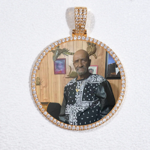 MEDIUM 3D CIRCLE CUSTOM PICTURE PENDANT