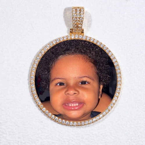 MEDIUM 3D CIRCLE CUSTOM PICTURE PENDANT