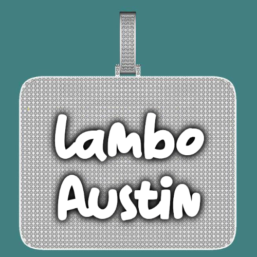 CUSTOM LETTER NECKLACE 3D BIG SQUARE