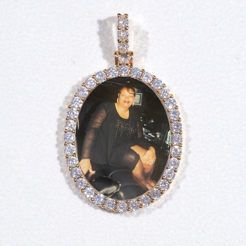 3D Oval Custom Picture Pendant