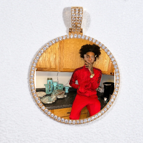MEDIUM 3D CIRCLE CUSTOM PICTURE PENDANT