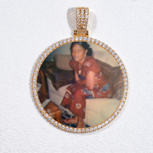 MEDIUM 3D CIRCLE CUSTOM PICTURE PENDANT