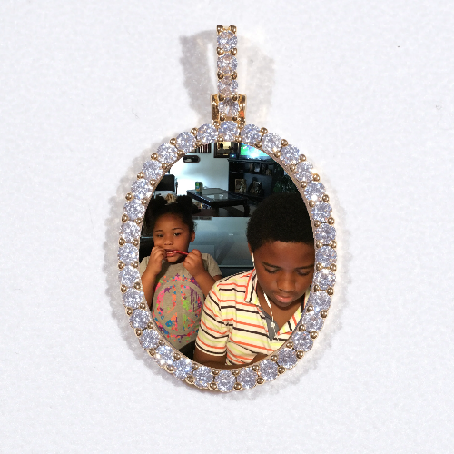 3D Oval Custom Picture Pendant