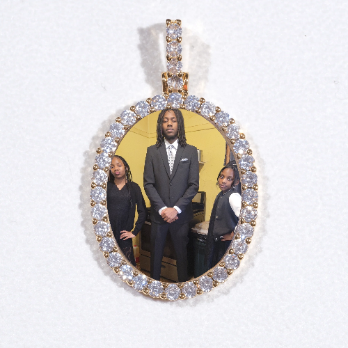3D Oval Custom Picture Pendant