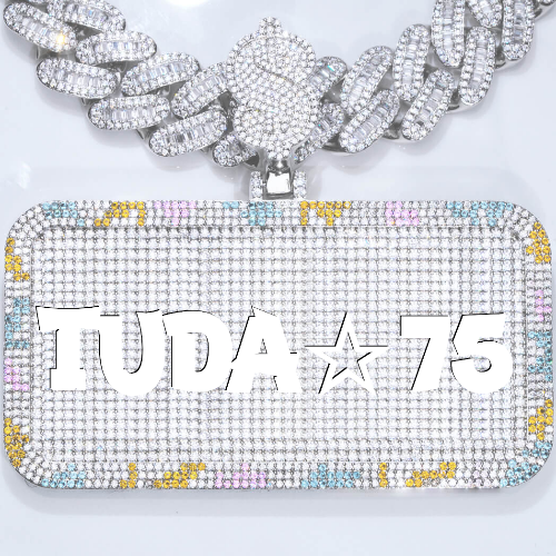 CUSTOM LETTER NECKLACE 3D COLORFUL SQUARE