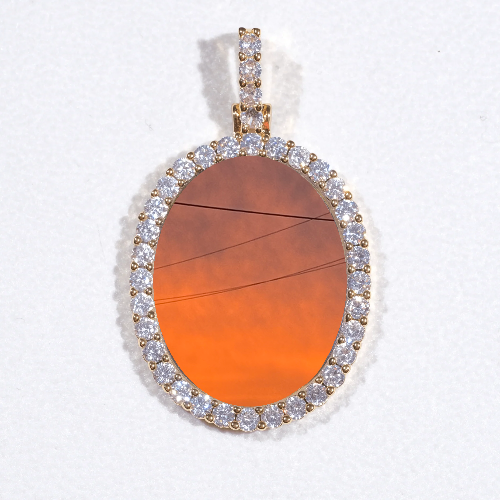 3D Oval Custom Picture Pendant