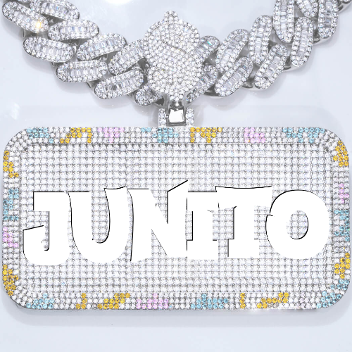 CUSTOM LETTER NECKLACE 3D COLORFUL SQUARE