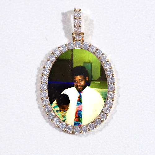 3D Oval Custom Picture Pendant