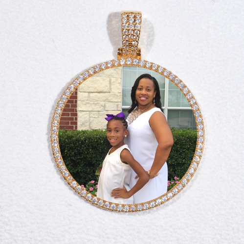 MEDIUM 3D CIRCLE CUSTOM PICTURE PENDANT