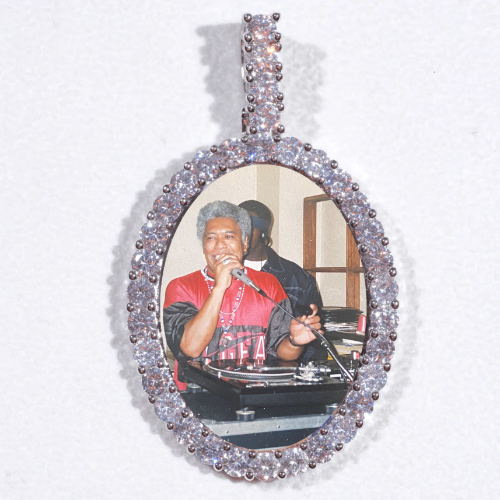 Large 3D Oval Custom Picture Pendant