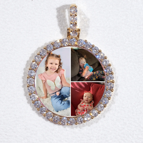 3D CIRCLE CUSTOM PICTURE PENDANT SMALL SIZE