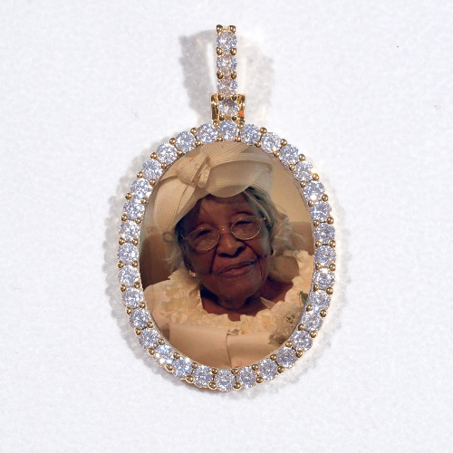 3D Oval Custom Picture Pendant