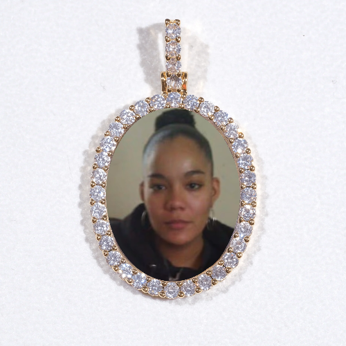 3D Oval Custom Picture Pendant