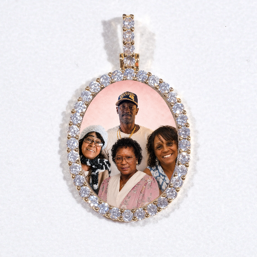 3D Oval Custom Picture Pendant