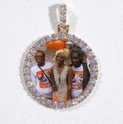 3D CIRCLE CUSTOM PICTURE PENDANT SMALL SIZE