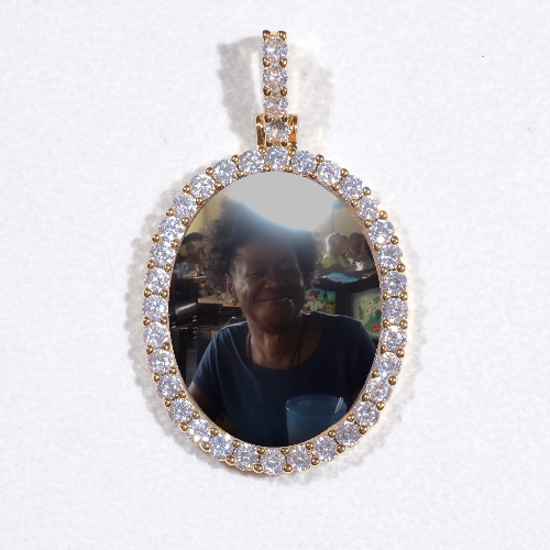 3D Oval Custom Picture Pendant