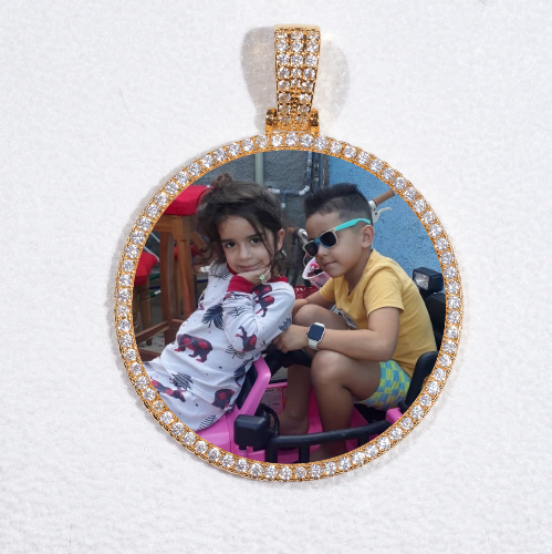 MEDIUM 3D CIRCLE CUSTOM PICTURE PENDANT