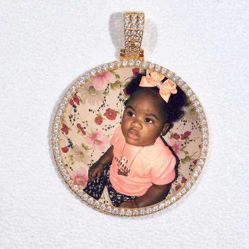 MEDIUM 3D CIRCLE CUSTOM PICTURE PENDANT