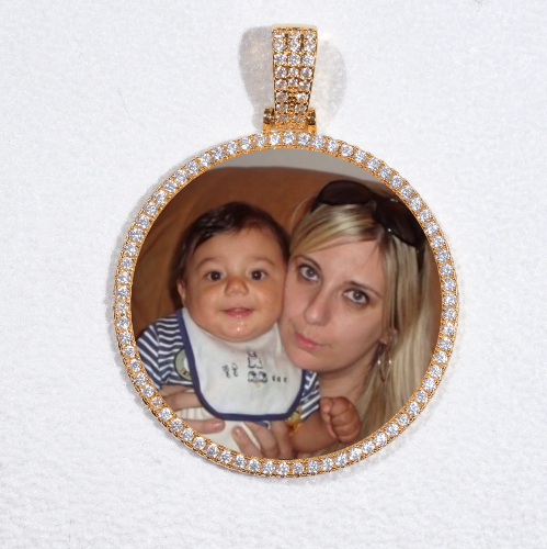MEDIUM 3D CIRCLE CUSTOM PICTURE PENDANT