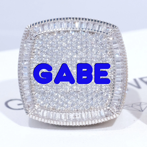 CUSTOM LETTER 3D ICED RING