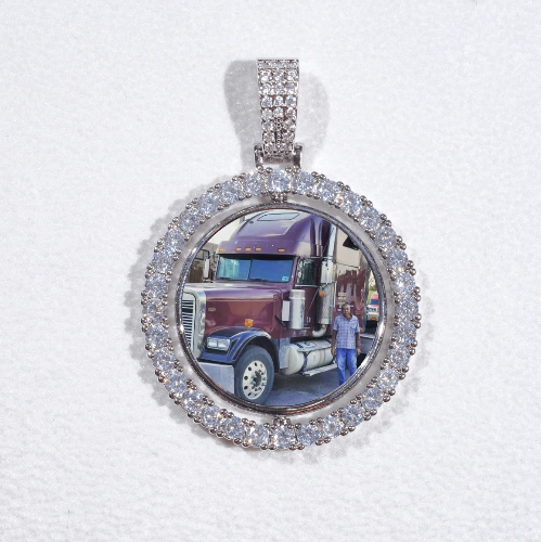 3D Spinning 2-Faced Custom Picture Pendant