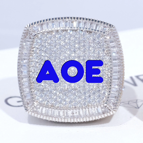 CUSTOM LETTER 3D ICED RING